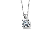Round Diamond Pendant in White Gold